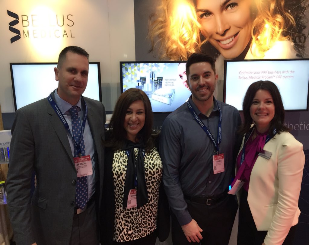 1CrownAesthetic's tweet photo. President Joe Proctor, Dr. Thomas Hitchcock and Bellus rockstars at #AAD18! Stop by booth 4830 Adkin about #PRP #allumera #skincaretips #skincare #dermatology #Dermatologist @AADmember https://t.co/8u71W7jD8P