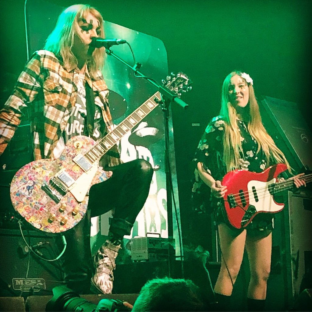DarkTeFak's tweet photo. What a discovery! 
I’m in 💜 with this band!! 
This is #RocknRoll! 
Please @TheDeadDeads #WhatsYourDeadName what’s mine😵? 
#deadcorps #mtelus #montreal https://t.co/wUCMtyVLZS