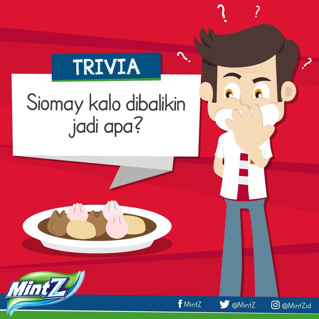 MintZ's tweet photo. Lagi laper gini enaknya beli siomay di abang-abang sambil jawab tebakan yang satu ini. Lo bisa jawab? Tulis di comment ya.😝
#permenmintz #eksizabiz https://t.co/foF40eV544