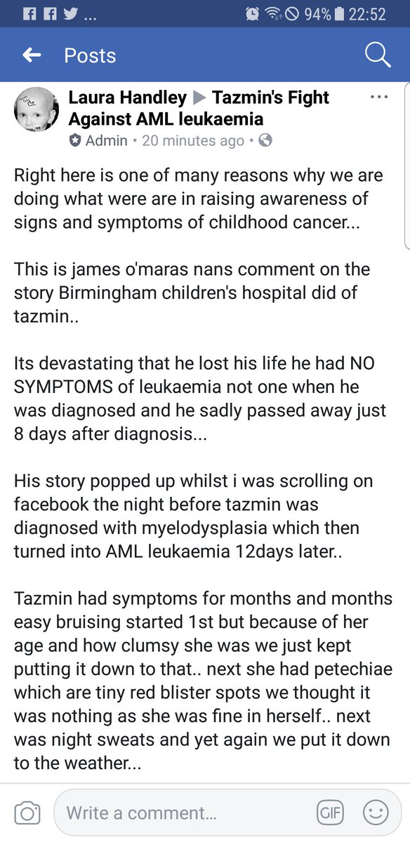 TazminsMDS's tweet photo. Please read and share....
#moreresearchneeded 
#moreawarenessneeded 
#childhoodcancer 
#ChildhoodCancerAwareness https://t.co/s1QTVzkngf