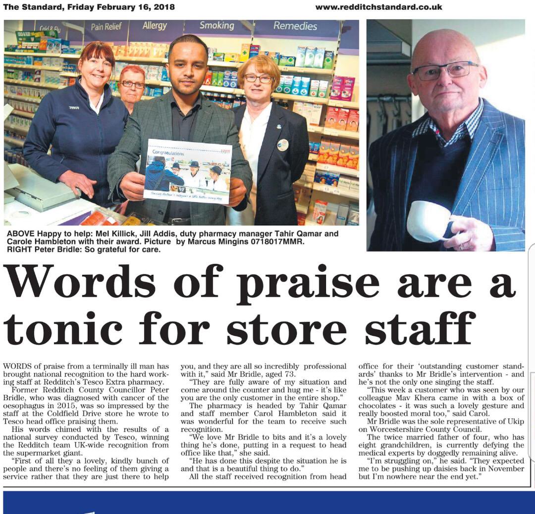 ProfAsifAhmed's tweet photo. Local pharmacist, locally trained. Done well! #birminghan 

#AstonGraduate Tahir Qamir from our School of #Pharmacy @AstonUniversity gains national recognition for his Pharmacy Service @Tesco from patients &amp; a past local councillor. 

#AskYourPharmacist https://t.co/rSOPdCDNAX