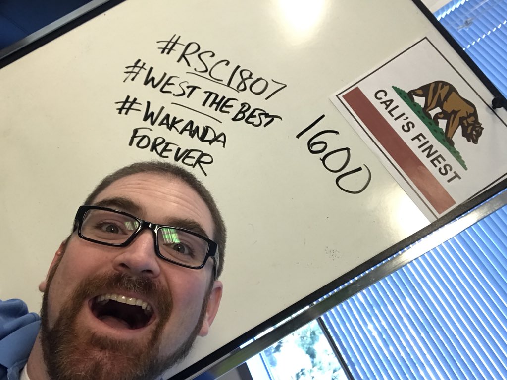 TerenceDunn13's tweet photo. #FunFriday over here in #RSC1807 - can’t believe our first week is almost over! Ready to rack up those points! 💸💸💸 #CalisFinest #WestTheBest #CaliforniaLove #LifeAtATT #TUProud (and my #BlackPanther excitement still going strong over here) https://t.co/f4PvnlFcqE