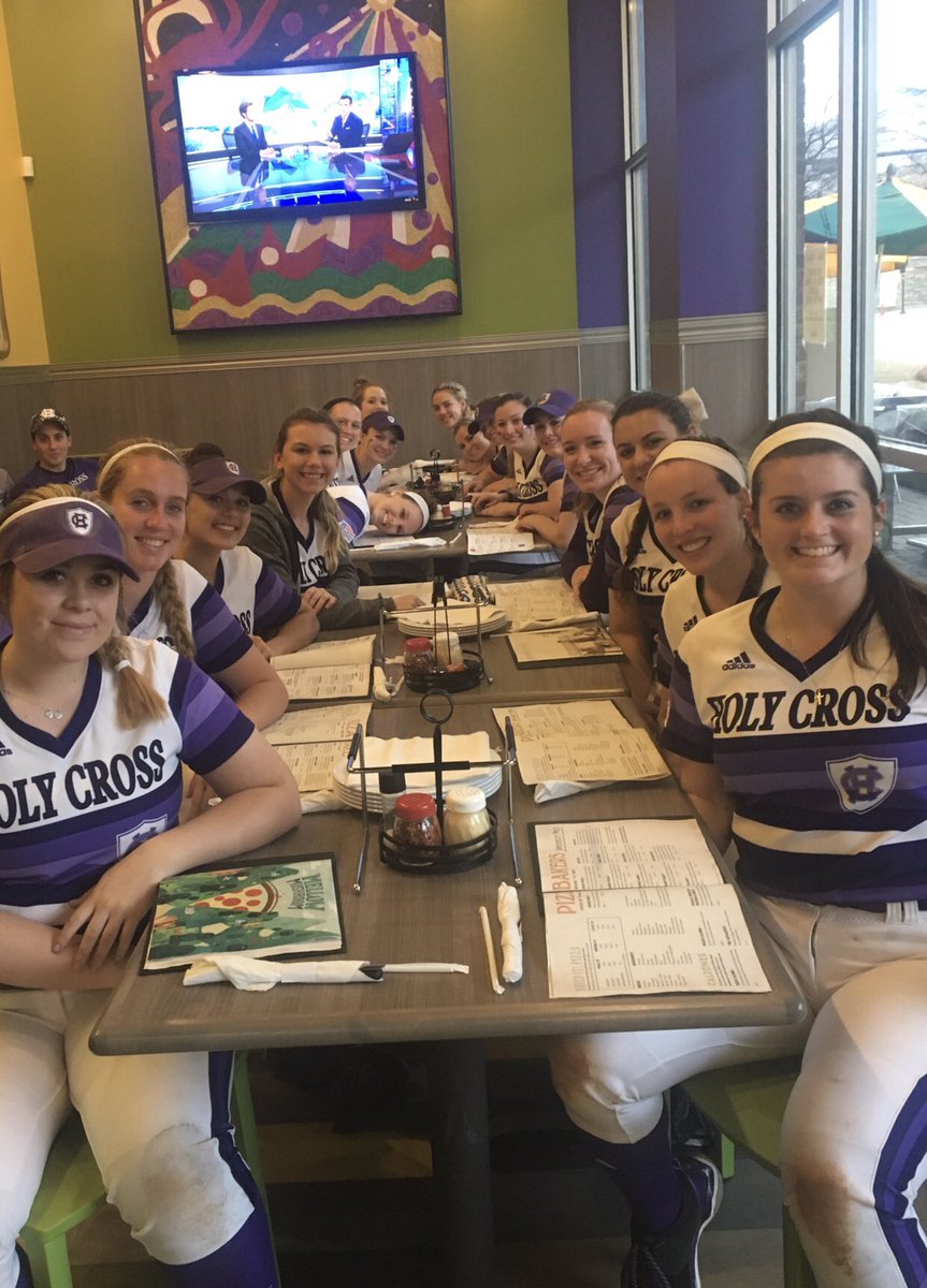 Enjoying team dinner following our opening day! Finished the day 1-1 with a win over UT- Martin!