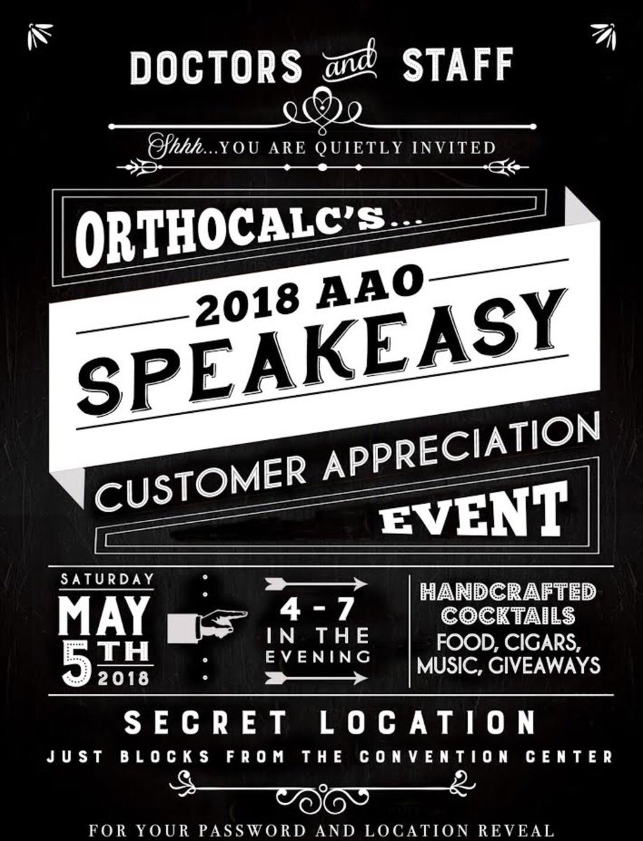 OrthoCalc's tweet photo. #orthocalc #customerappreciation  #smile #aao2018 #aaoannualsession #aaoannualmeeting #speakeasy #washingtondc #inviteonly #SimpleSwag #simplifyandstreamline #simplify #streamline #AutomatedTexts #AutomatedEmails https://t.co/adIsJMSTDB