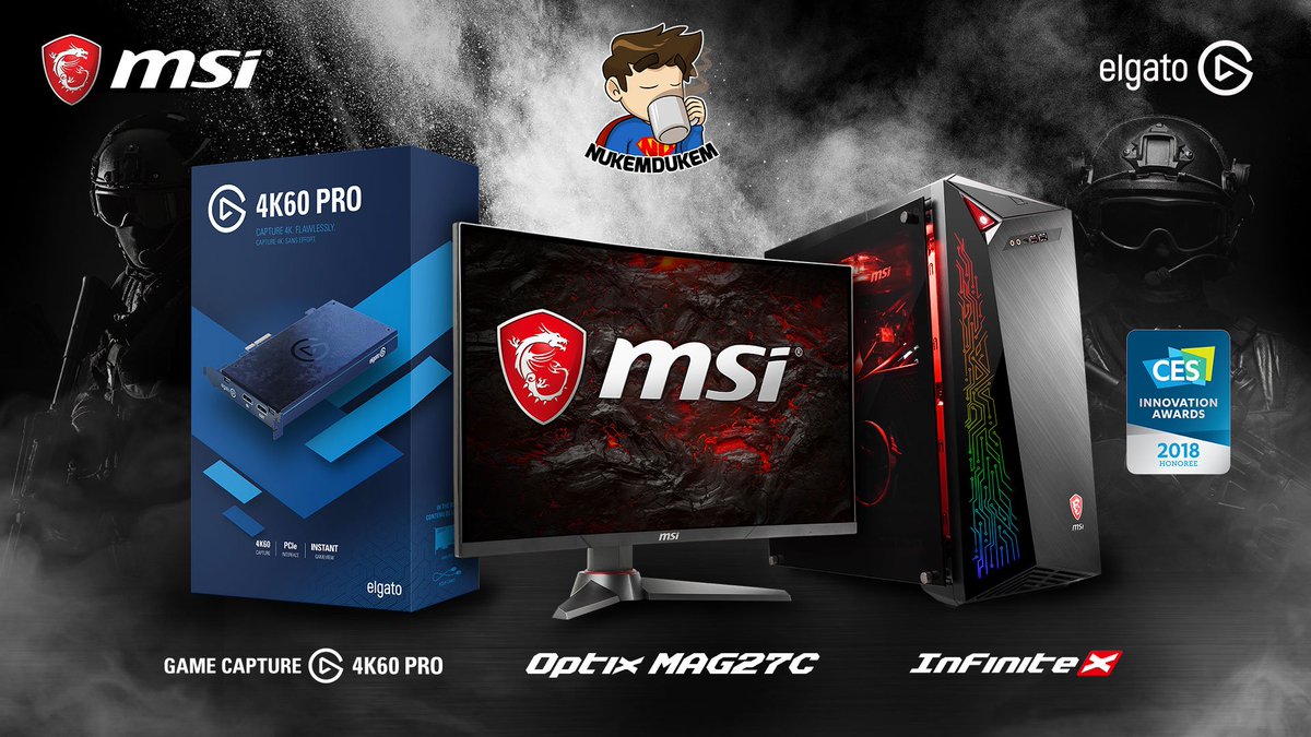 Elgato (@elgato) on Twitter photo We’ve teamed up with <a href="/NukemDukemz/">NukemDukem</a> and <a href="/msiUSA/">MSI Gaming USA</a> to bring you this epic giveaway! Enter for your chance to win!
gleam.io/JBEuy/msi-infi… We’ve teamed up with <a href="/NukemDukemz/">NukemDukem</a> and <a href="/msiUSA/">MSI Gaming USA</a> to bring you this epic giveaway! Enter for your chance to win!
gleam.io/JBEuy/msi-infi…