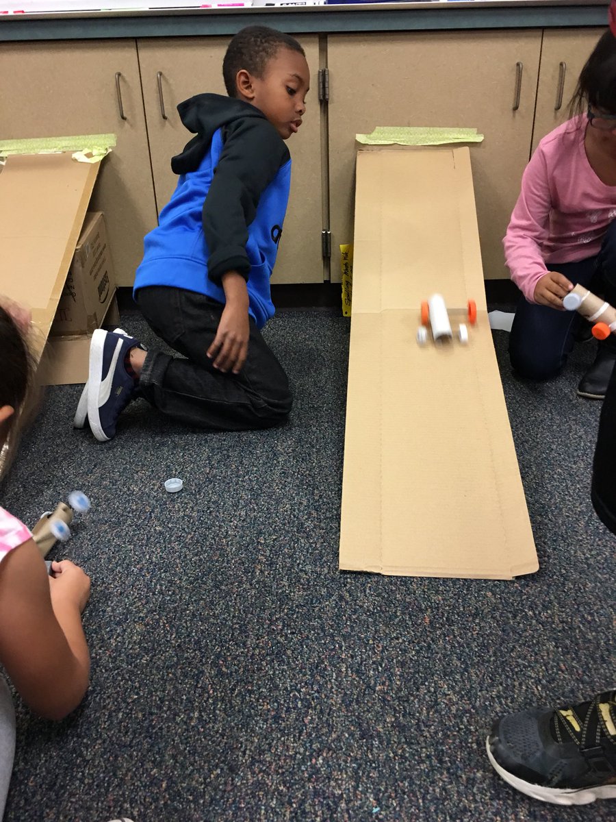 KelliMocny's tweet photo. Look at these first grade designed race cars! Sponsored by @PaceSalsa and @smuckers ? #STEMonabudget https://t.co/CI7uI5vCSn