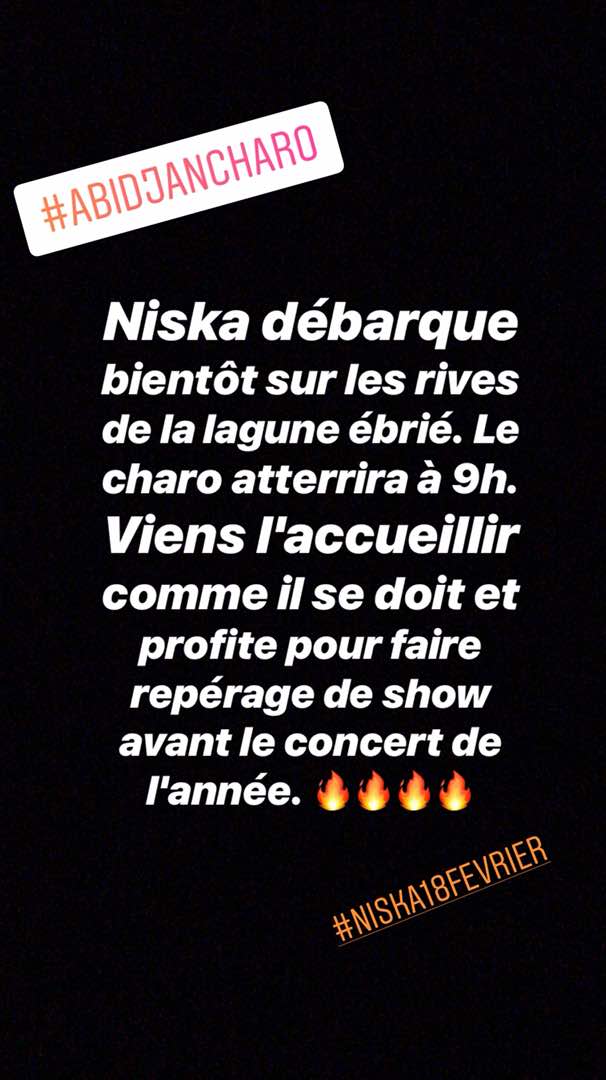 Belead_Officiel's tweet photo. Arrivée de Niska très attendue 🔥🔥
#AbidjanCharo
#Niska18Fevrier
#Belead4Niska https://t.co/0y6iKMZQa3