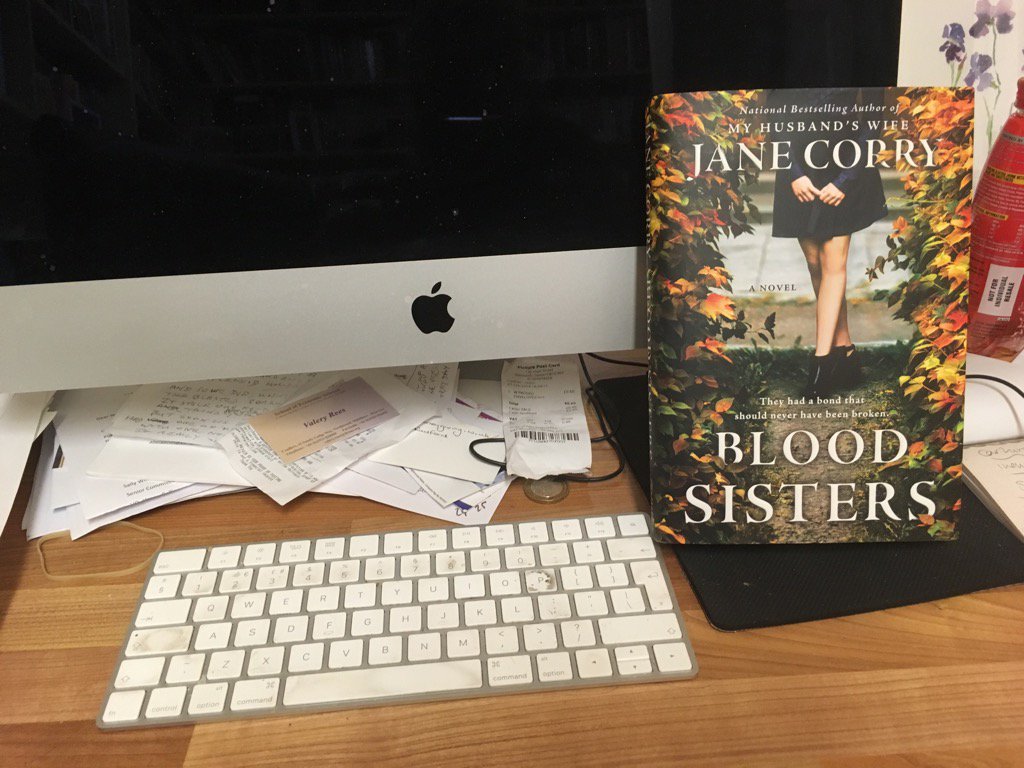 JaneCorryAuthor's tweet photo. From keyboard to final copy. #bloodsisters has just been published in The States! #usa https://t.co/B1H2v4cPI1