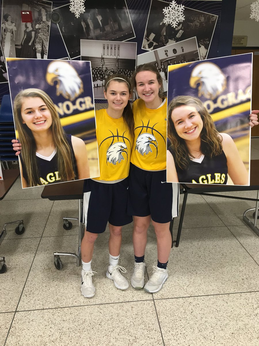 Excited to celebrate our two awesome seniors tonight! 7:00 pm vs. Osseo!