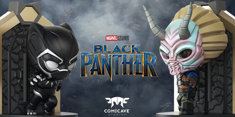 The kingdom has come. Black Panther is in theaters TODAY! Preorder your limited edition Black Panther and Killmonger #PODZ- available on Amazon now: fal.cn/4E7k #Marvel #BlackPanther