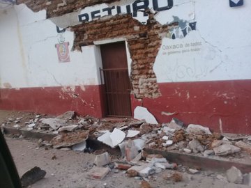 Otra imagen del terremoto en México