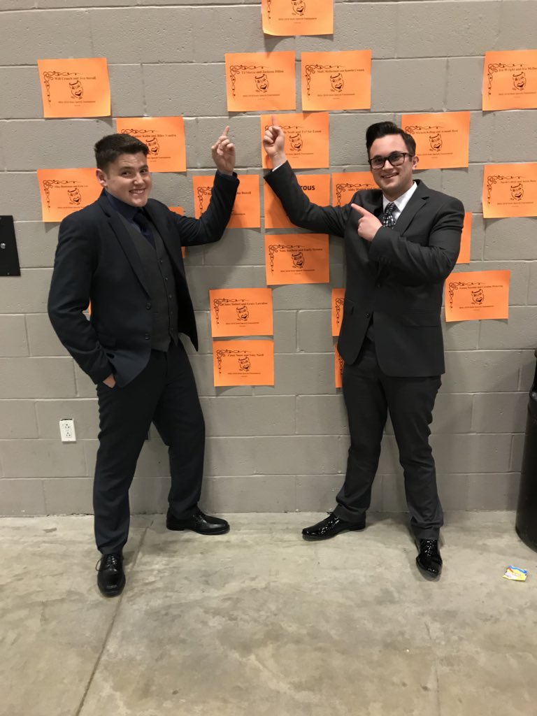 RCHSspeechsters's tweet photo. @SforzaTj and @jacksoncdillon are on the wall! #firstrounddown #speechstateswag https://t.co/cUtgJ9j8Bt