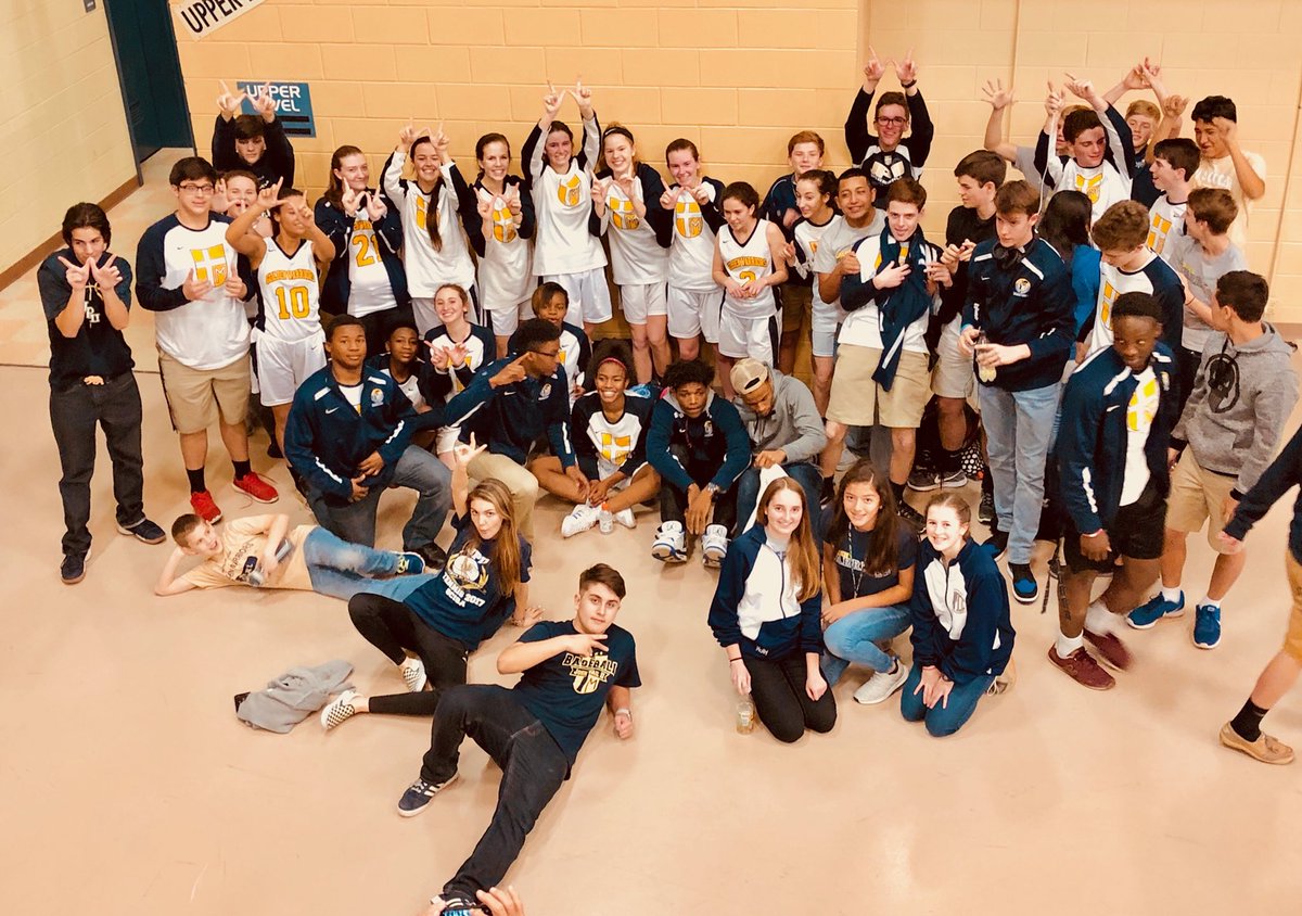 Congrats to our 🏀 girls! First playoff win in program history, just the second full year of Varsity Basketball for our girls! Thank you to the fans who made the long trip! We love our school💛💛🛡🛡