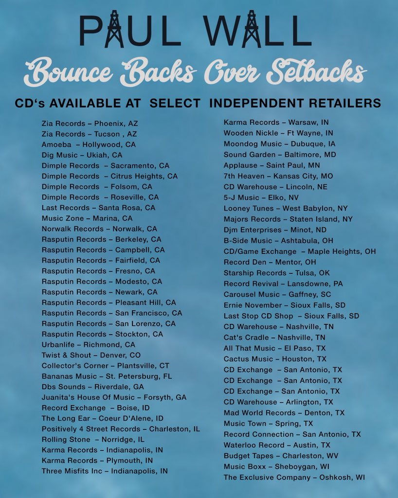 paulwallbaby's tweet photo. CDs hit stores today 💪💪 #BounceBacksOverSetbacks https://t.co/SMdTjwwJNj