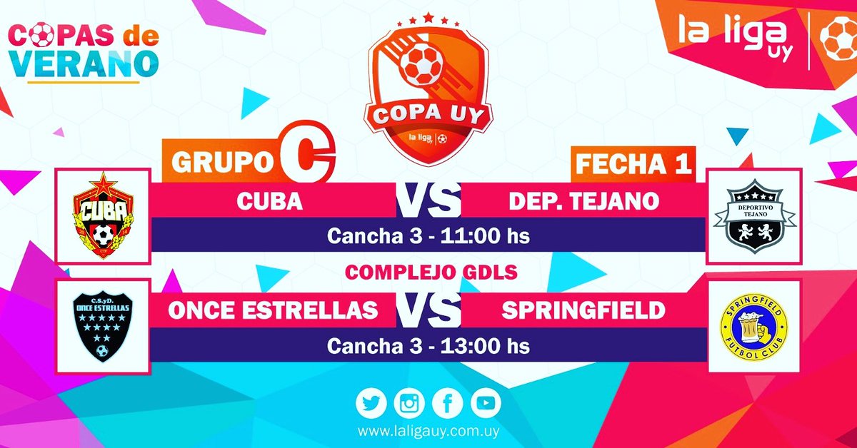 Debut dn #CopaUy próximo domingo 13hs en <a href="/complejogdls/">complejogdls</a>  Vs #Springfield.
#ElOnce2018 🇫🇲👊⚽