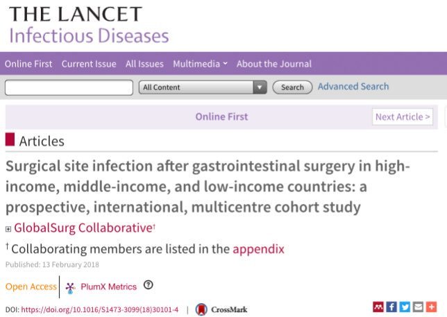 it_surg's tweet photo. Lo studio @GlobalSurg 2 è stato pubblicato su @TheLancetInfDis https://t.co/JBFy8Vabel
Congratulazioni a tutti gli studenti e gli specializzandi italiani coinvolti ! @YSICOBoard
@YouSICCR
@EuroSurg https://t.co/w3kt2fmpIX