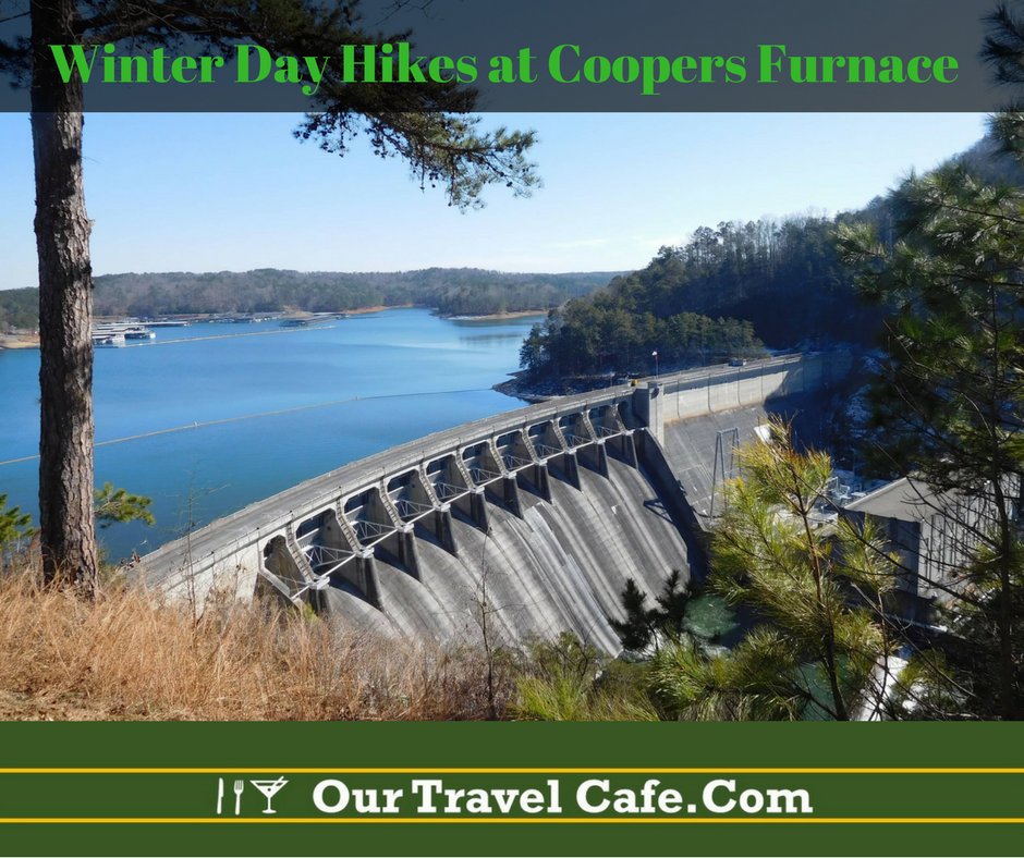 Cool days around #ATL make for great #hikes. The Cooper's Furnace trail offers a moderate effort through woods to a promontory overlooking #Allatoona Dam and Lake. Blog: ourtravelcafe.com/index.php/2018…