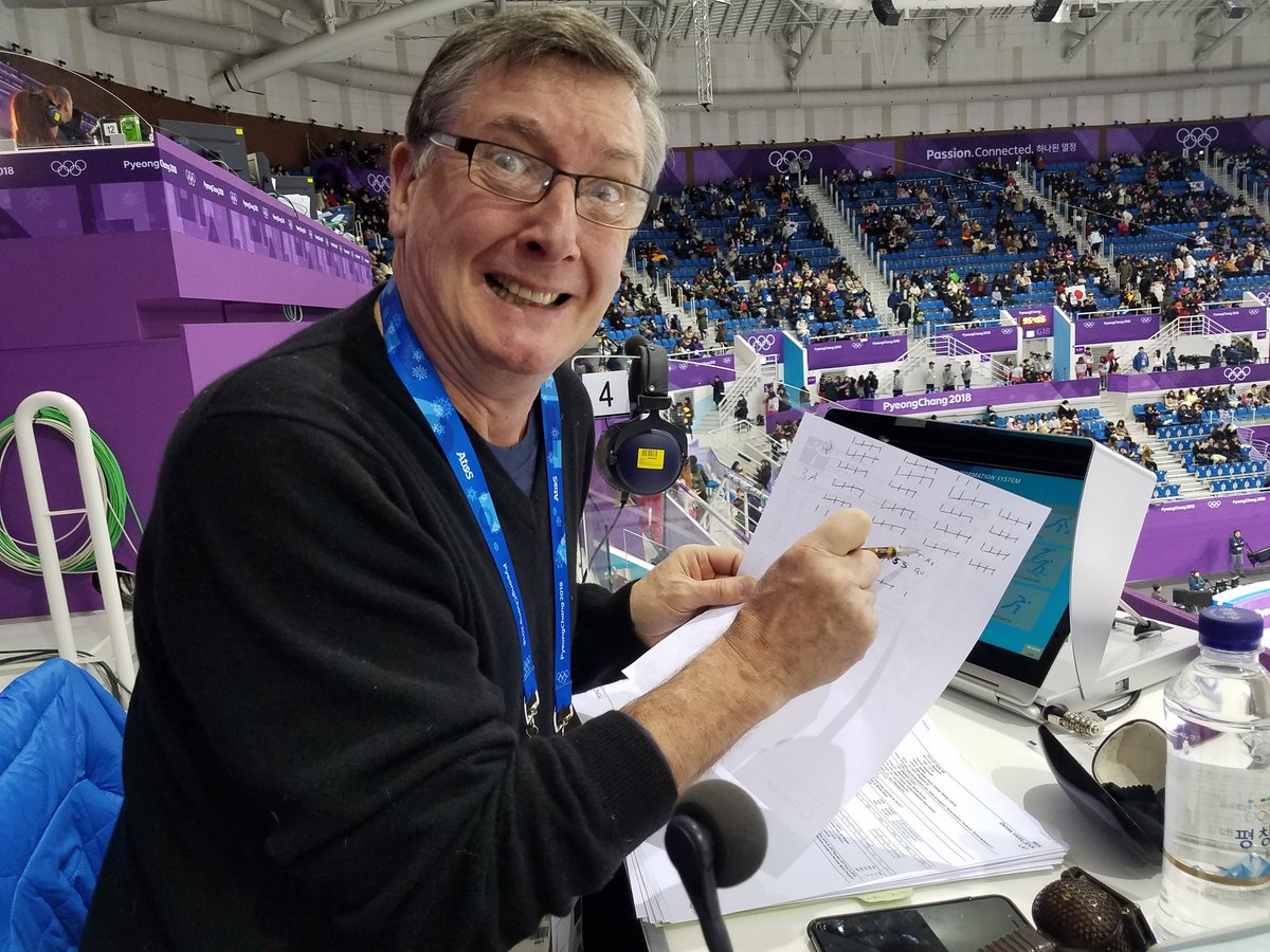 KDownesSport's tweet photo. Showing his workings. The quad count has been triple checked by @TheRobinCousins - stand by for 53 quadruple jumps in this men's free skate @BBCSport. It'll be mega. #quadtastic #gobigorgohome #olevelmaths https://t.co/0PpQmBKRgT