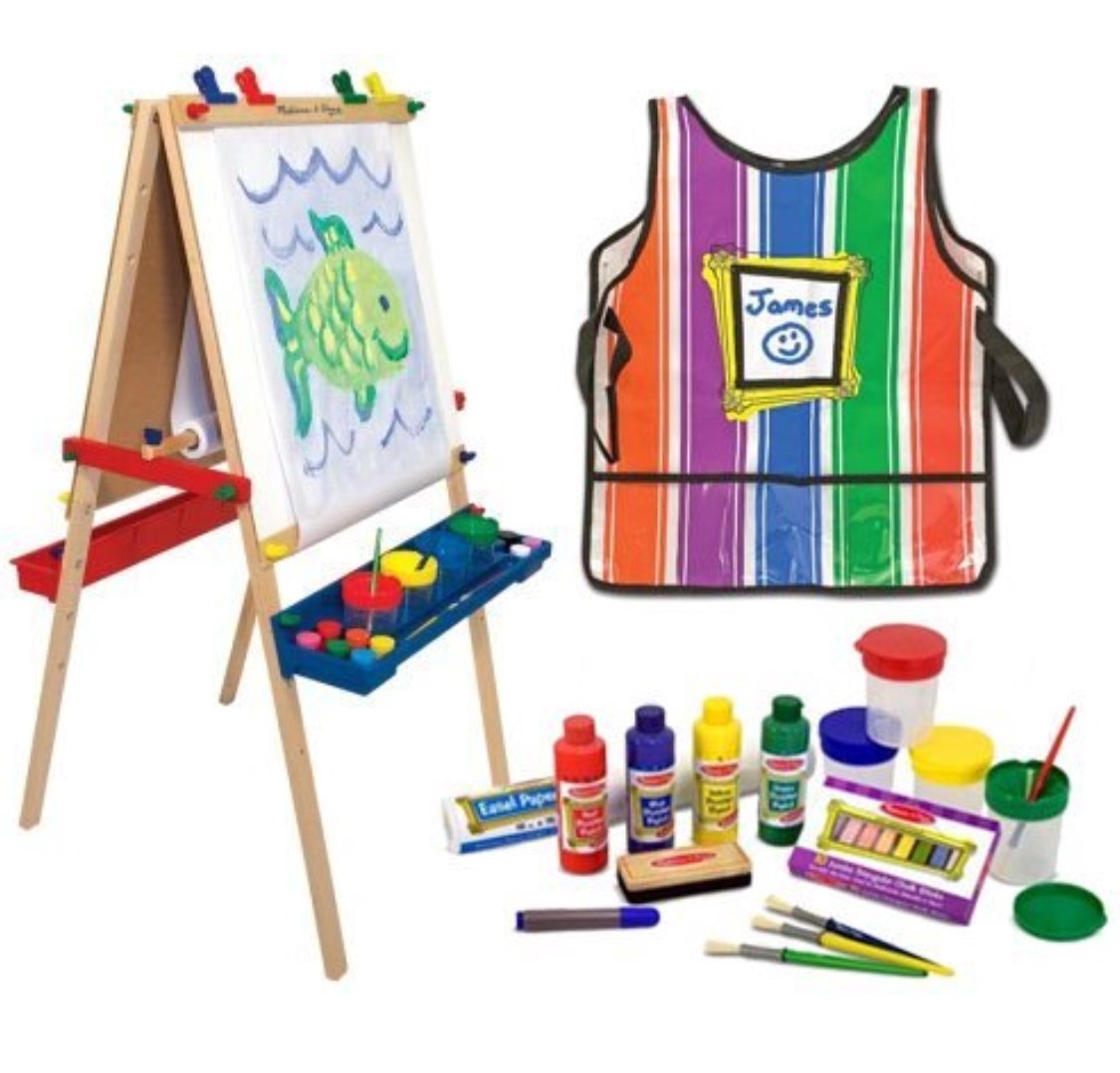 Every artist needs an easel and this easel provides the palette for your little one no matter his medium. One side whiteboard, one side chalkboard. And all the necessary tools are included!
.
amzn.to/2EFAv3y
.
#littleartist #buddingartist #littlepainter #melissaanddoug