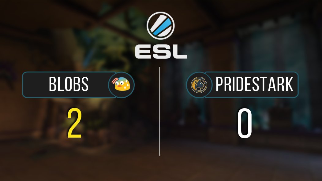 BlobSweats's tweet photo. Blobs take down @PrideStarkgg 2-0 and win ESL Bomb King Cup #6. Great Games. Hope to see more @ESLPaladins tournaments in the future! Thank you @ImNijoo for subbing! https://t.co/kvdjLSMSOX