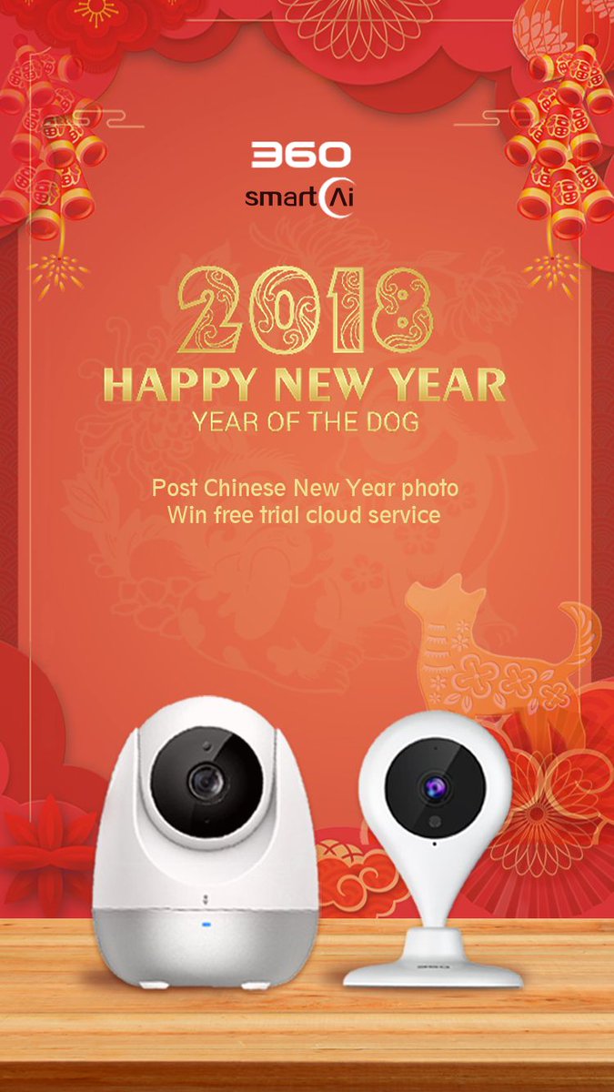 360SmartAI's tweet photo. Happy Chinese New Year! Let our giveaway continue!
Do you know which animal is related to this Chinese New Year?  Show us photos or pictures, you will have a chance get a free trial cloud service! 

Deadline: 2018-02-17 23:59 PST https://t.co/GGkc7RICSG