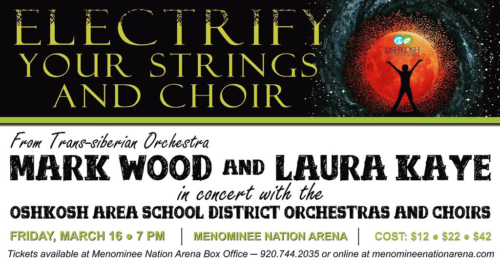 ONOWOrchestras's tweet photo. We are one month away! Do you have your tickets yet? 920-744-2035 #eysoshkosh #markwood #electrifyyourstrings https://t.co/Ej4rq8jLSI