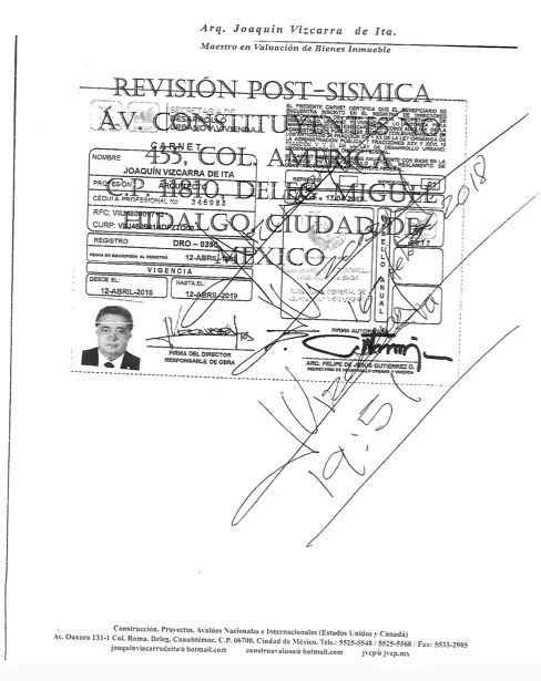 Dictamen de seguridad estructural y aviso a la comunidad CENTRO.