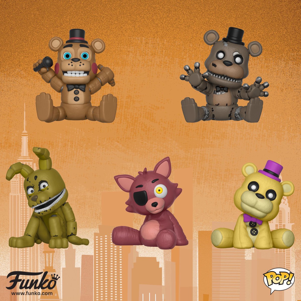 イシイニキ Ishiiniki Fnaf日本宣伝 A Twitter Fnafお座りフィギュア Fnafグッズでお馴染みfunko社からお座りビニールフィギュアが登場 何よりキャラクターチョイスが良いですね ナイトメアフレディってこれはfnaf4のベットの上再現だったりプラッシュ