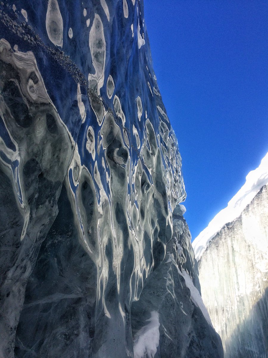 It’s incredible the things you can see at these glaciers! This Crystal clear smooth ice looks like flowing water! #beapartoftheadventure #alaska #alaskavacation #snowmobiletour #adventuretravel #yahoomatsu #visitalaska #visitanchorage #thingstodoinalaska #thingstodoinanchorage