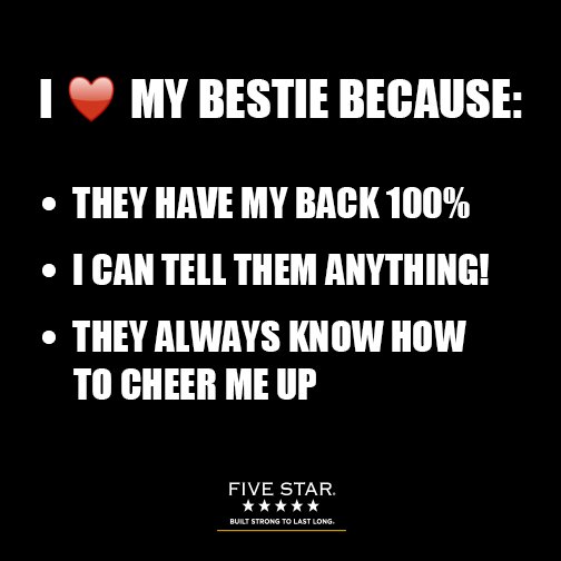 MeadFiveStar's tweet photo. Do something special for your bestie this week! 👯 #InternationalFriendshipWeek https://t.co/rmqe09Gkjc
