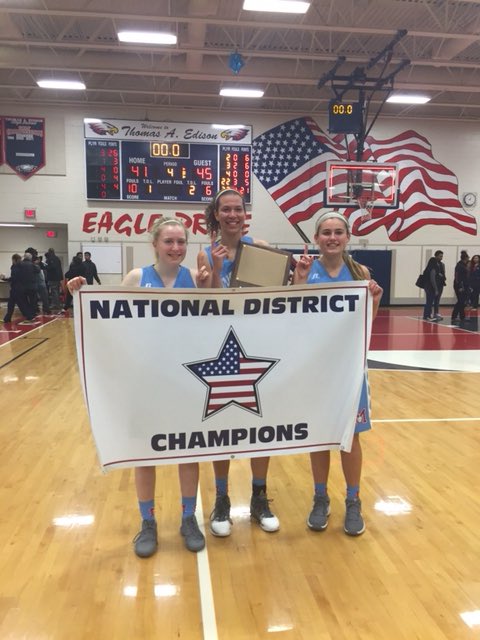 GCMPrincipal's tweet photo. Congratulations @GCMGirlsBBall on a HUGE win! You are National District Champs! So proud of all of you!!!!!#marshallpride https://t.co/MMWmJHKcDv