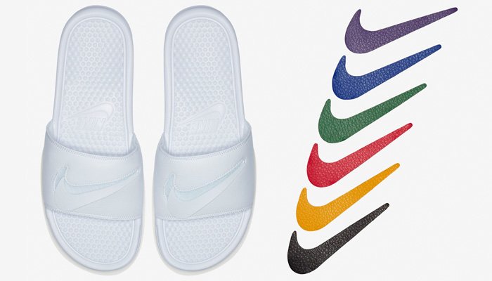 nike slides interchangeable swoosh