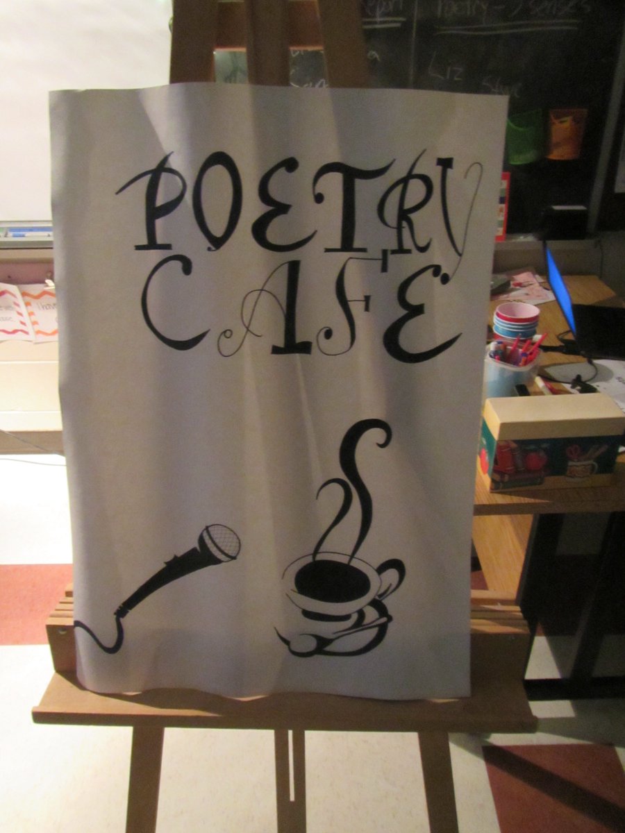 SebastienTeach's tweet photo. All the hard work culminated to this very moment in time! Yes, the Poetry Cafe, a place where Grade 6 students can present their finest masterpieces to one another. Here, students spoke with great emotion, and listened attentively. It was a day to remember. @StLukeOttawa https://t.co/wSIj2TmUWu