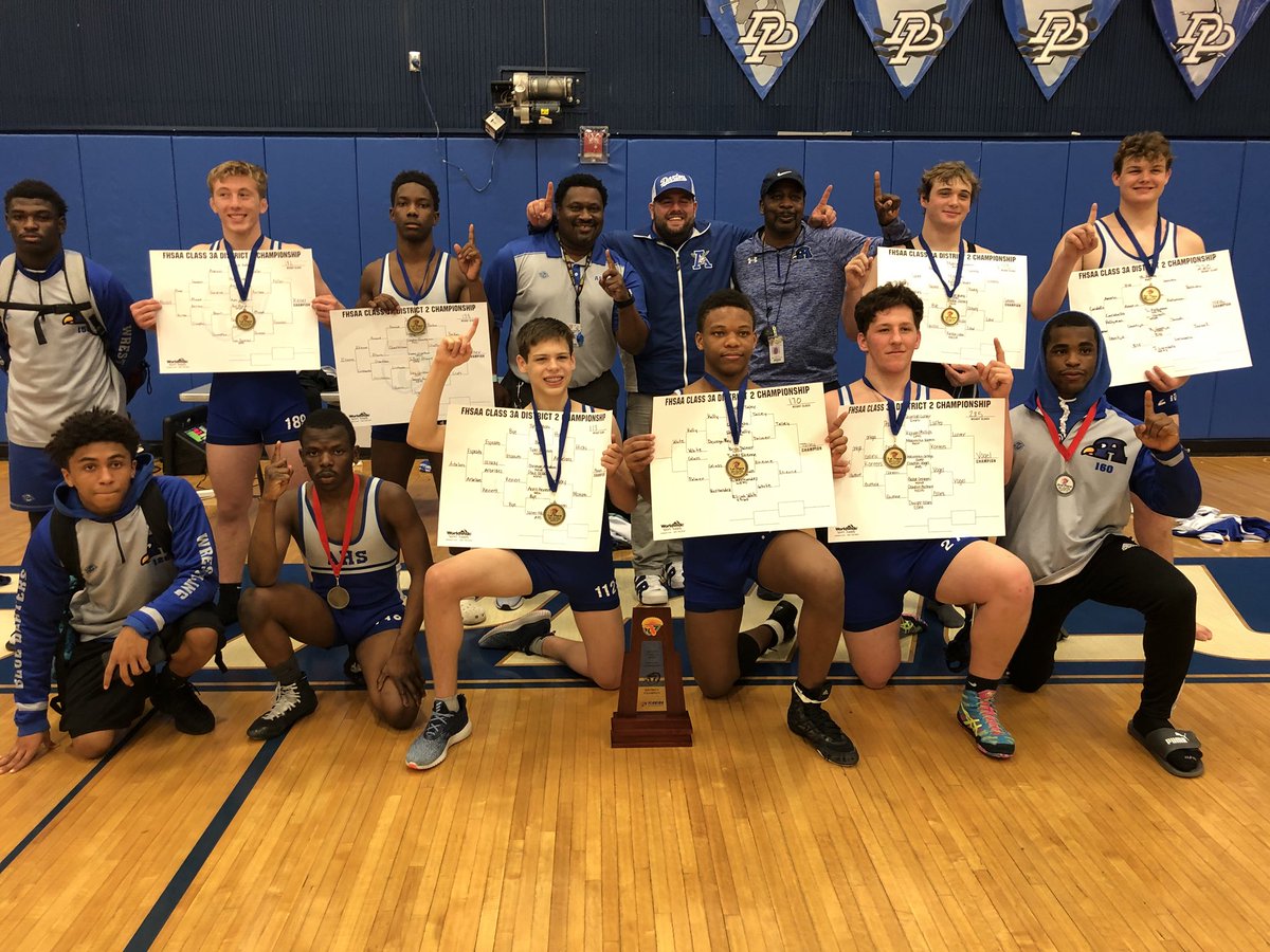BlueDarters's tweet image. Congrats Blue Darter Wrestling team on the District Championship!