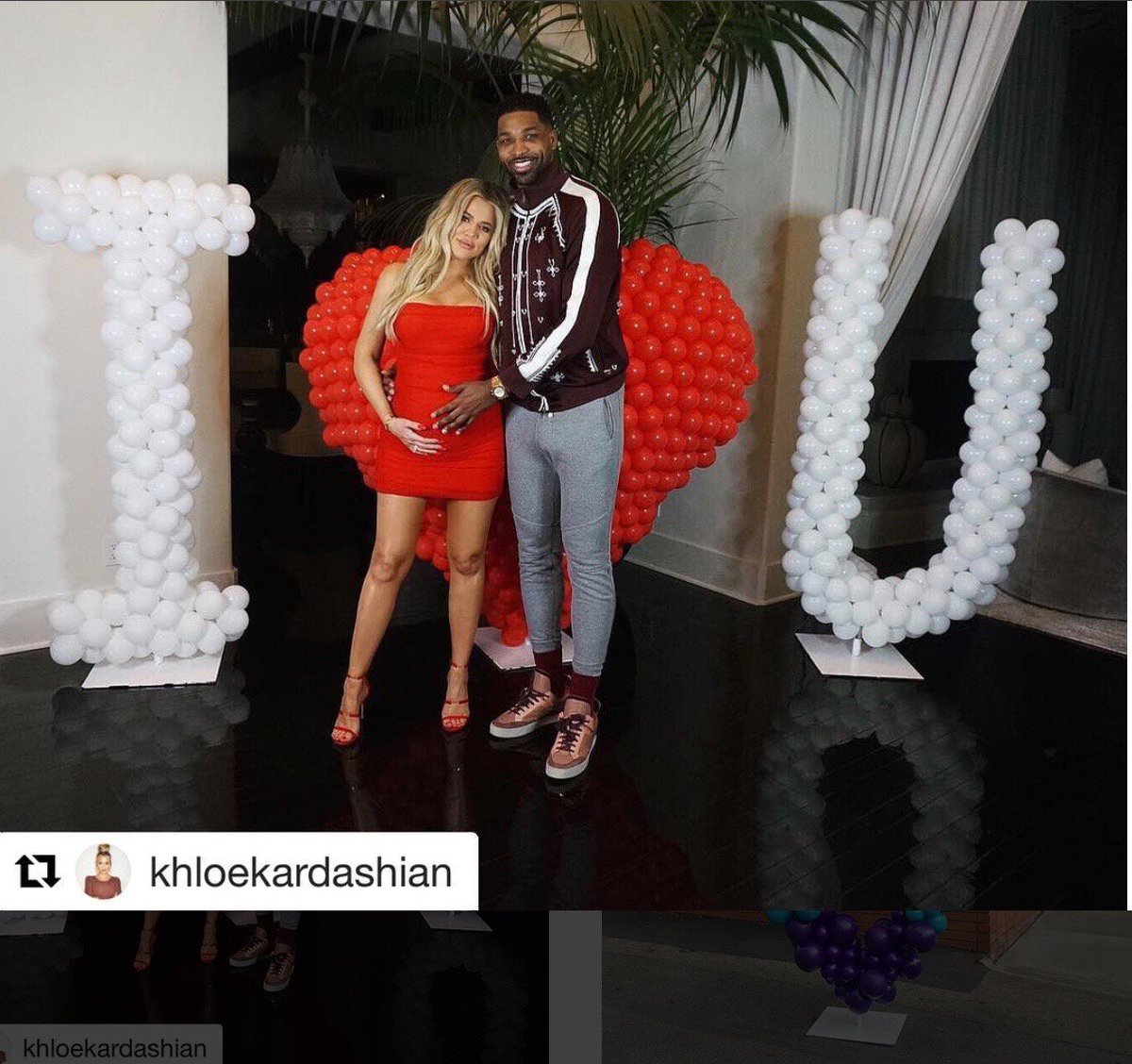 BalloonsCA's tweet image. #KhloeKardashian #TristanThompson #Valentines2018 #Love