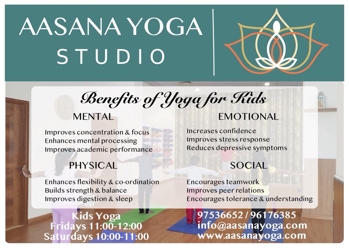 AasanaYoga's tweet photo. Aasana yoga invites the little yogis to come and be a part of our healthy and fun filled kiddy sessions.
#yogainmuscat #healthyoman #muscatfitness #aasanayoga #yogalife #muscathealth #yogastudio #healthyoman #muscatmums #yogalove #yogaoman #mwcif #kidsyoga #yogaforkids #omankids https://t.co/ByKKPYettv