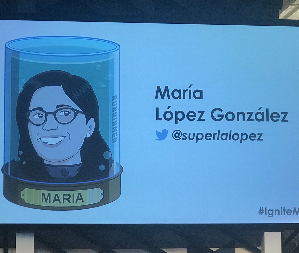 AnabelAlbala's tweet photo. Ayer @superlalopez se salió en #IgniteMAD6 el evento estuvo genial y nuestra compañera nos ilustró a todos hablando de vinos radiactivos 😵🍷💥 https://t.co/UA65pdulQO