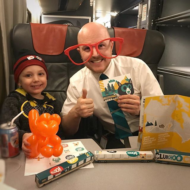 zachwells88's tweet photo. More moments turned memories onboard #viarail train 87 Friday evening from Toronto to Sarnia. #mybigredglasses #choochooclub #traintravel #balloonmonkey #train #ilovemyjob #ilovemylife #friday Goodnight from Sarnia. I will be onboard train 84 tomorrow mo… https://t.co/yXsh8ut99v https://t.co/ce7VBCPKar