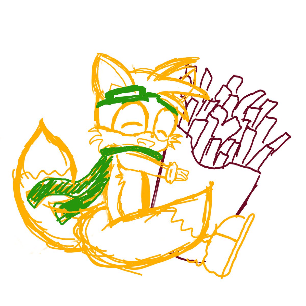 Musical_Sushi's tweet photo. Hey guys! Check out an early look in the Tails x Fries design #TailsXFries #GotFries #Goteam182 https://t.co/miAteg3Dd5