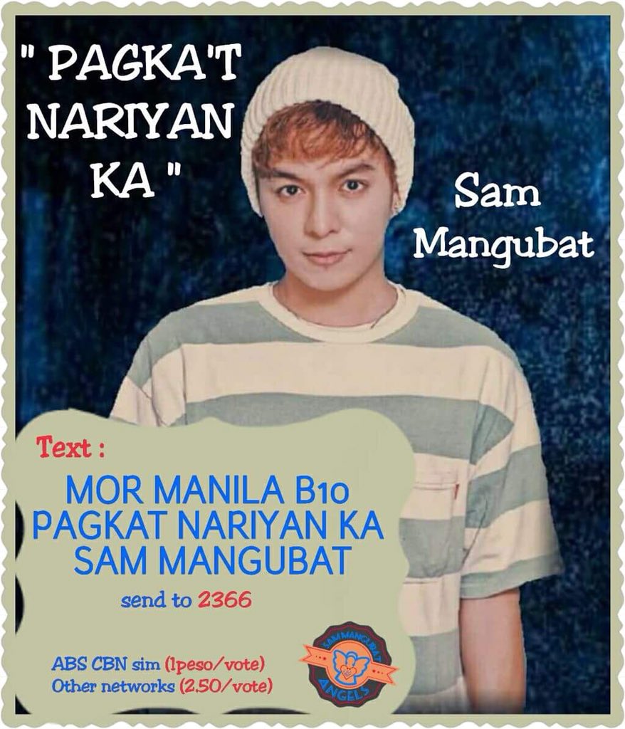 SamNaticsss's tweet photo. @mor1019 Congrats Angels!! 

Pagka’t Nariyan Ka by Sam Mangubat
#MORPinoyBiga10 https://t.co/NXGni0OonM