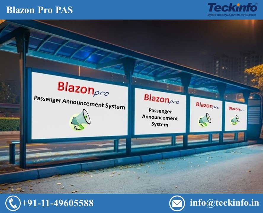 teckinfoindia's tweet photo. #BlazonProPas - #TeckinfoSolutions offers Blazon Pro #PassengerAnnouncementSystem for bus, metro, railway station on any place where audible messages need to be played repeatedly. #BlazonPro https://t.co/aWux3yoRje