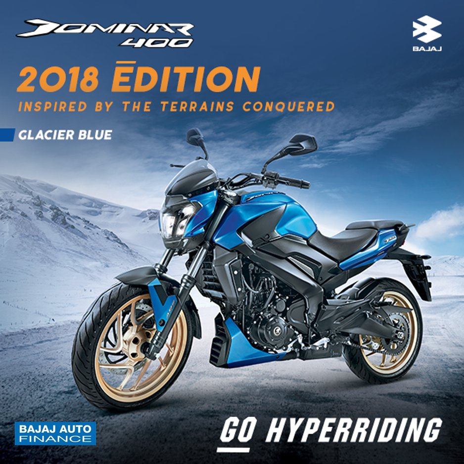 BFL_AF's tweet photo. Inspired by the terrains conquered, presenting the #Dominar400 2018 edition in Glacier Blue, Rock Matte Black and Canyon Red. #GoHyperriding.
For a #BikeLoan Apply@ https://t.co/hu60yrAHZh https://t.co/miU5nKZNBA