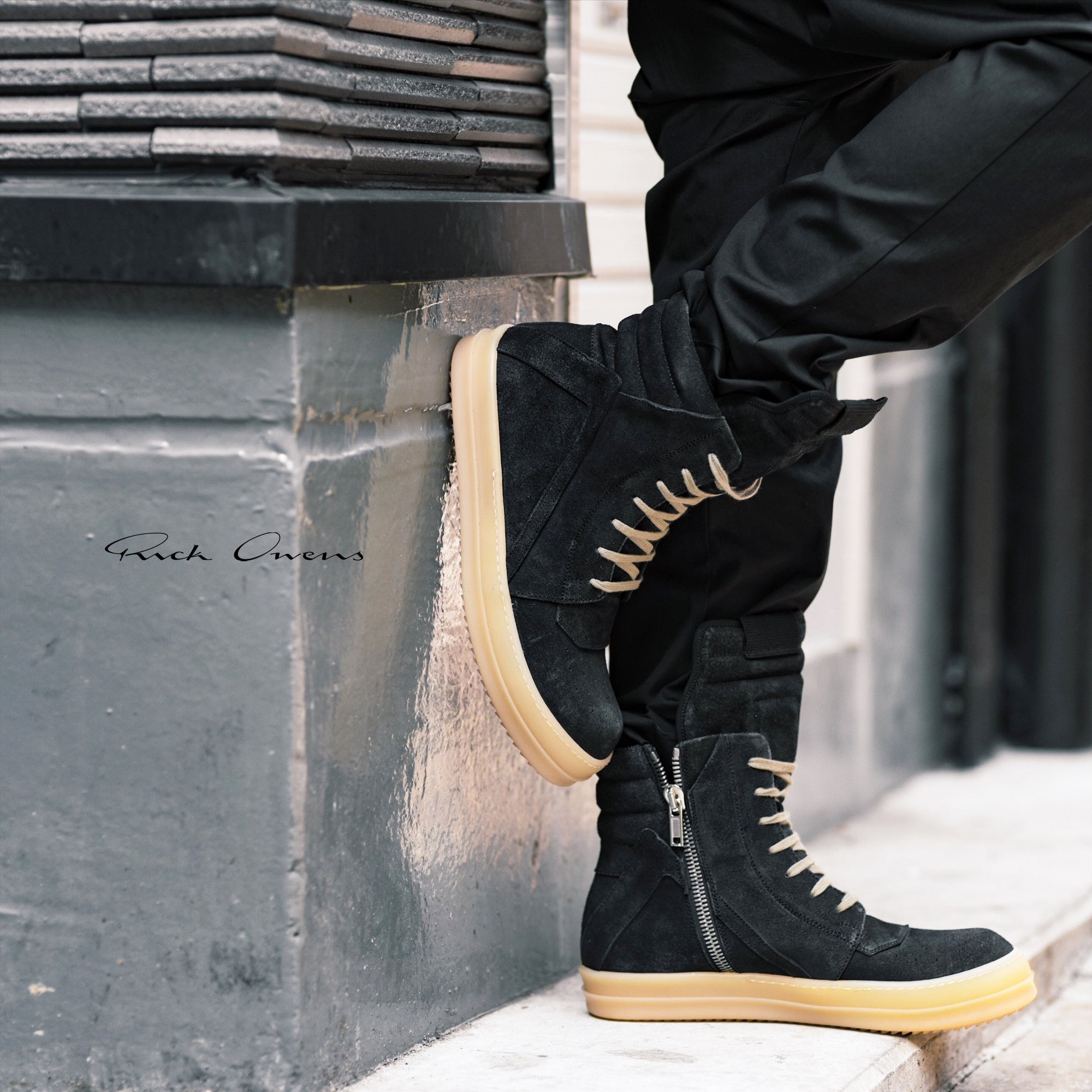 希少モデル　Rick Owens GEO BASKET ジオバス　ハラコ 44 2025年最新】rick owens geo 44の人気アイテム - メルカリ