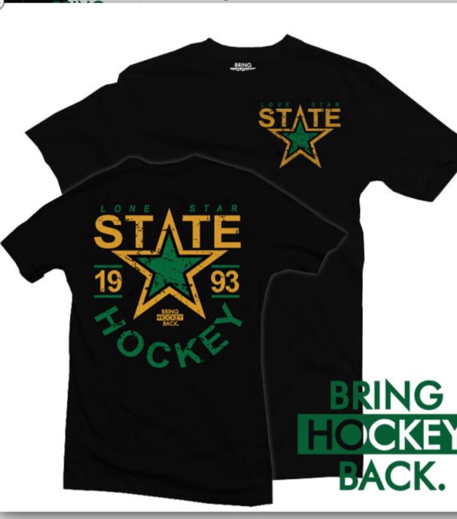 VerucaSalt41179's tweet photo. Look at this beauty I just ordered from @BringHockeyBack Only 93 made! Get βem before theyβre gone #Stars fans! #Stars25 #GoStars #LoneStarStateOfHockey ππ https://t.co/zv650U0pN8