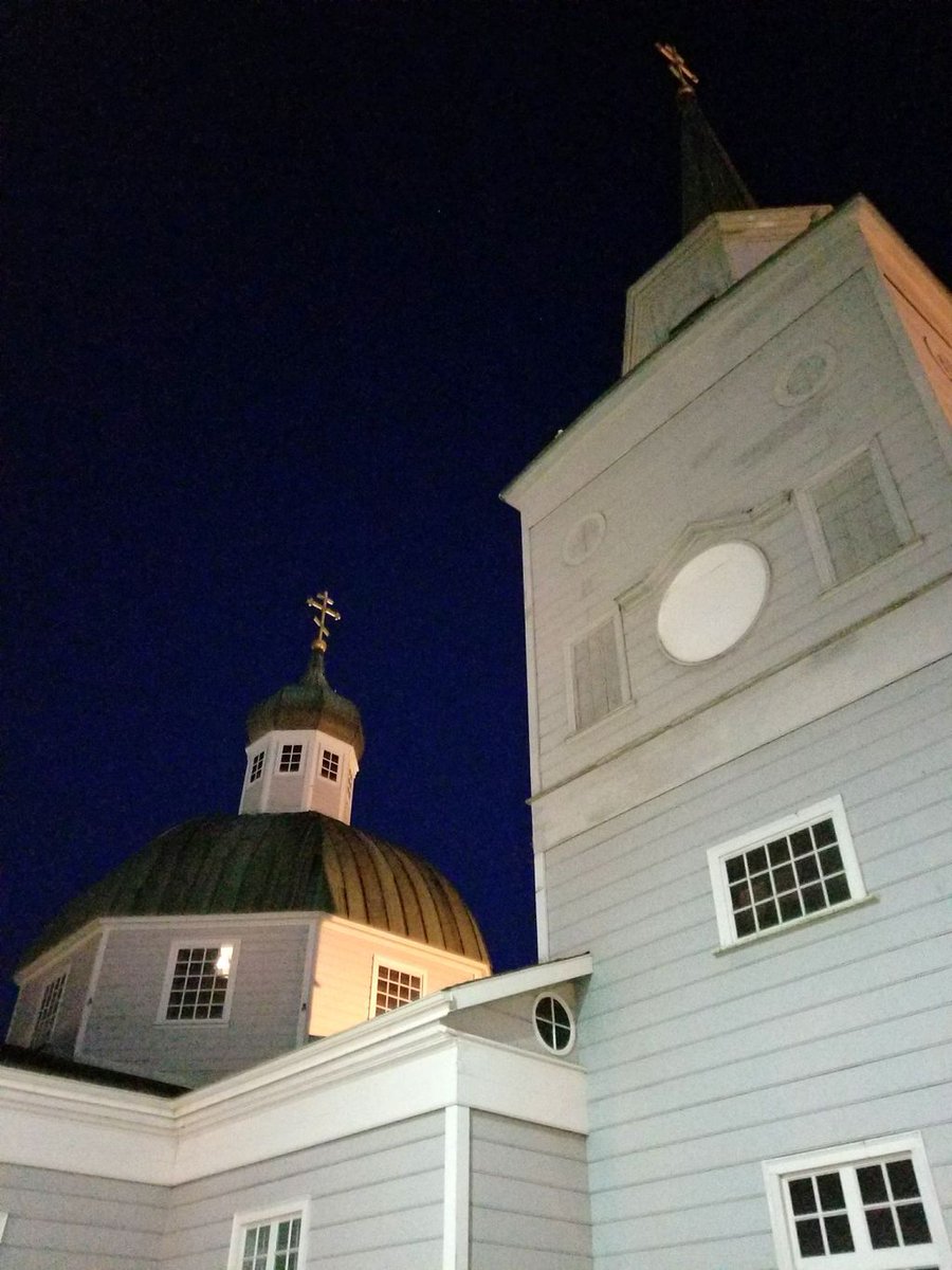TravelSitka's tweet photo. St. Michael's Orthodox Cathedral on a cold winter night. #cathedral #church #architecture #history #sitkawinter #sitkathrough4seasons #travelsitka #sitkaalaska #sitka https://t.co/J9Sij1pRNB