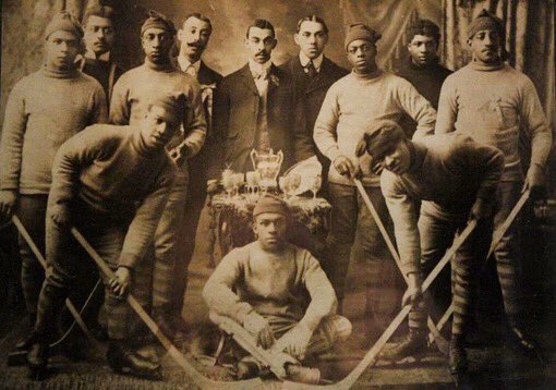 fatekeep's tweet photo. The #ColouredHockeyLeague of the Maritimes (1895-1925) was an all-Black men's hockey league founded in Halifax in 1895. #blackhistorymonth #canadianblackheroes #africancanadian #canada #CHL #blackhistory #TheMaritimes #canadianhockey #nhl #nhlhockey https://t.co/JdoM2oyx4r