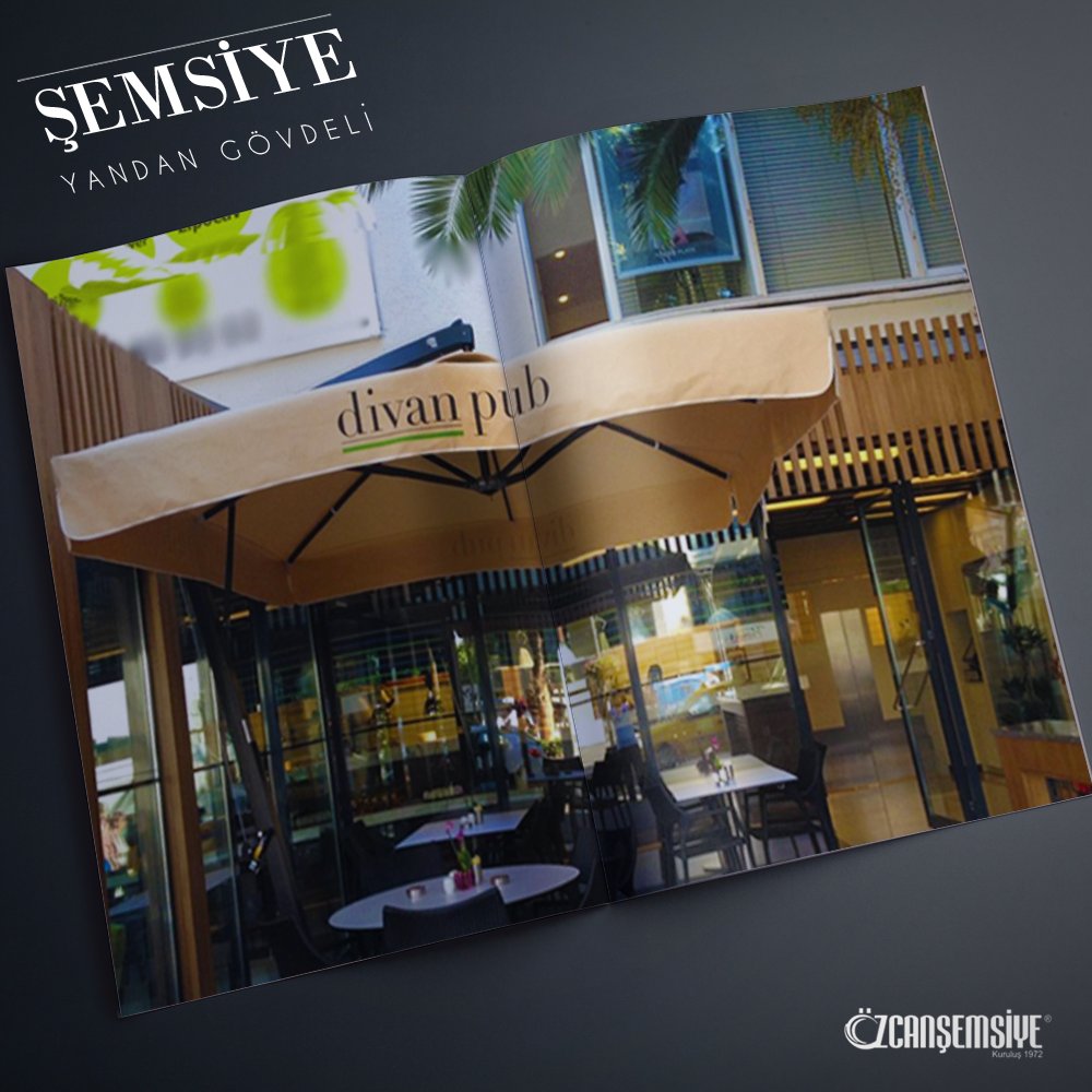 ozcansemsiye's tweet photo. "Divan Pub" Yandan Gövdeli Şemsiye Çalışmamız.. #ozcansemsiye #divanpub #yandangovdelisemsiye #teleskopiksemsiye #caferestaurantsemsiyesi #semsiye #umbrella https://t.co/hq9S1TD5rQ