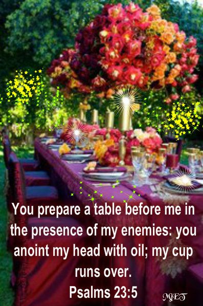 Kyong Hatchell You Prepare A Table Before Me In The Presence Of My Enemies You Anoint My Head With Oil My Cup Overflows Psalm 23 5 The Anointing Of God Favor