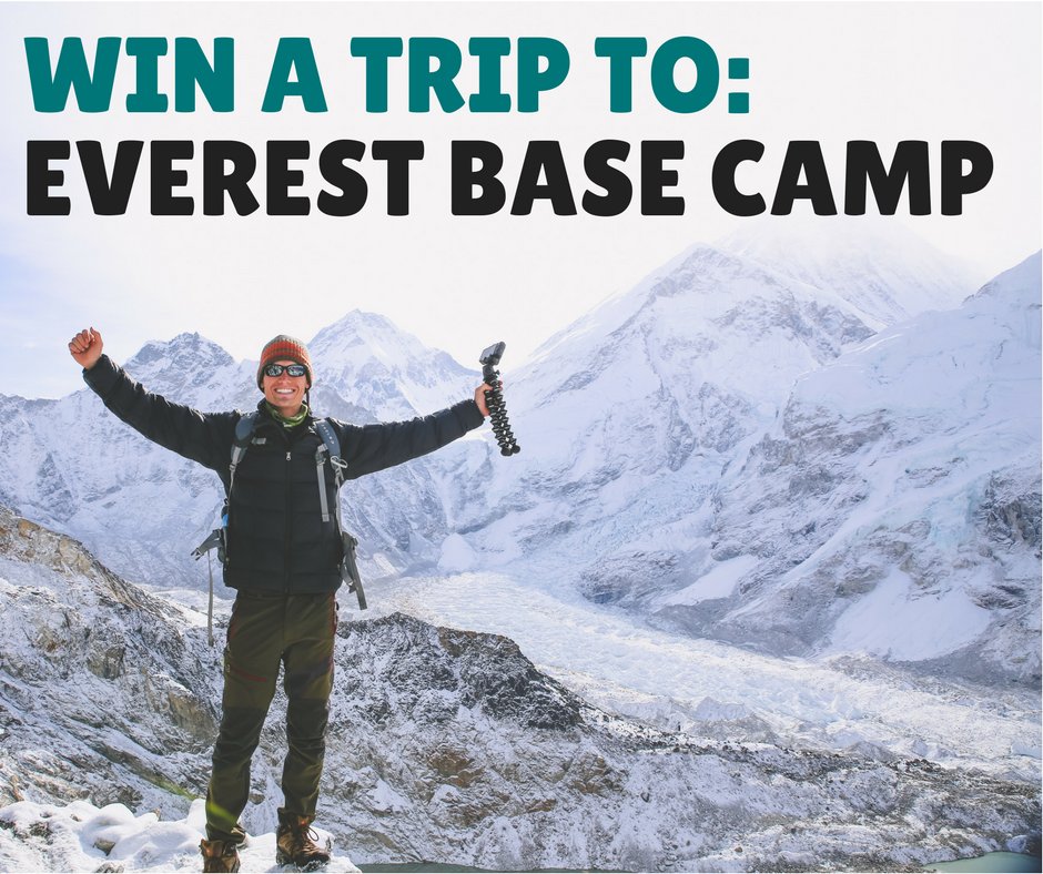 To celebrate reaching 100k subscribers on YouTube, we're giving away a trip to EVEREST BASE CAMP! Click the link to enter the giveaway! karaandnate.com/100k-giveaway/
