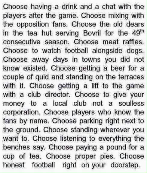 At a loose end? Tired of pro football and 5:30pm kick-offs on SKY Sports? Choose Non-League football this weekend, you won't regret it! #PassionNotFashion